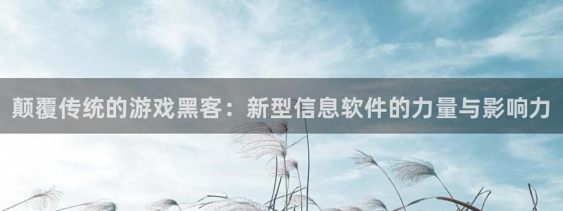 辉达娱乐平台登录：颠覆传统的游戏黑客：新型信息软件的力量与影